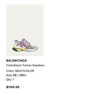 100% Authentic Women’s Balenciaga Multicolor Runners